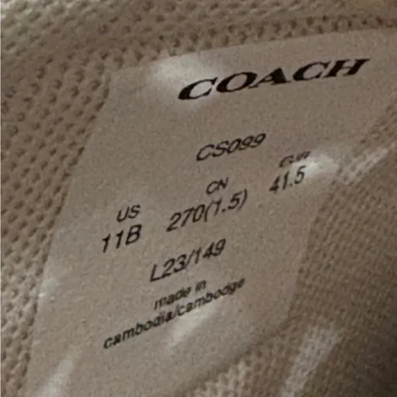 NWOT Coach Women's Floral Sneakers - Black and White - Picture 8 of 8